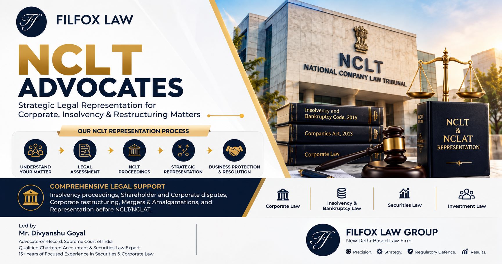 NCLT Advocates in India: Corporate, Insolvency & Restructuring Matters